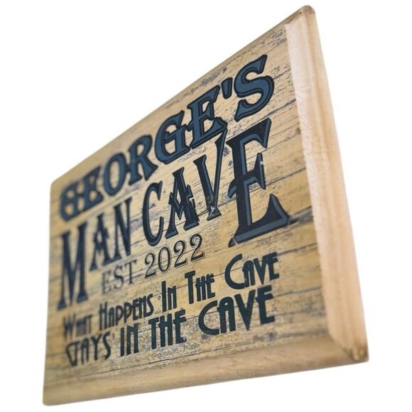 2 8x10 George's Man Cave Signs NEW - Picture 5 of 11